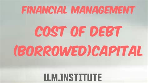 Cost Of Perpetual Debt Capital Youtube