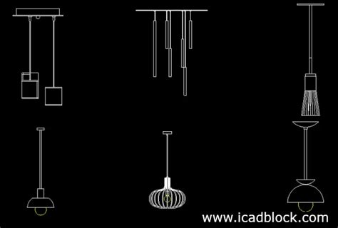 Pendant Light Cad Block In Autocad Dwg Icadblock