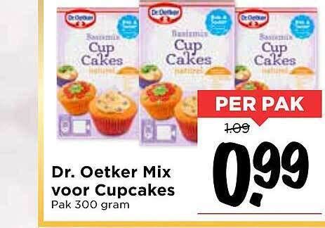 Dr Oetker Mix Voor Cupcakes Aanbieding Bij Vomar