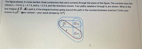 Solved The Figure Shows In Cross Section Three Conductors Chegg