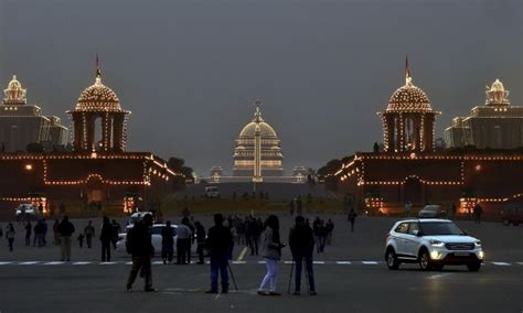 Photos Post R Day Parade Raisina Hill India Gate Illuminated