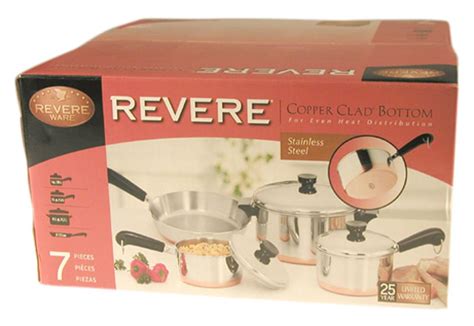 revere ware copper bottom cookware set home life collection