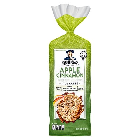 Quaker Apple Cinnamon Rice Cakes 653 Oz Shoprite