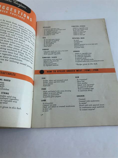 Your Frigidaire Recipes - Vintage Frigidaire Pamphlet - 1930s Cookbook ...