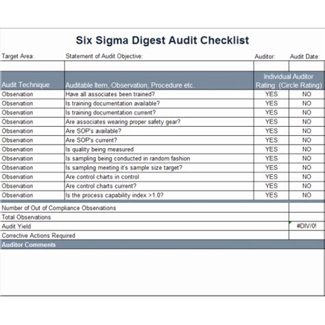 Audit Documentation Example