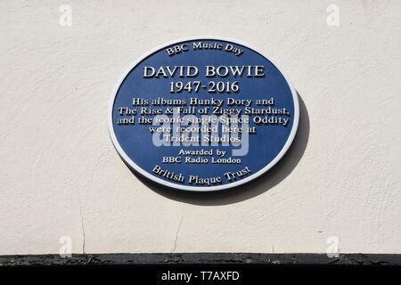 David Bowie Blue Plaque At St Anne S Court Marking The Location Of