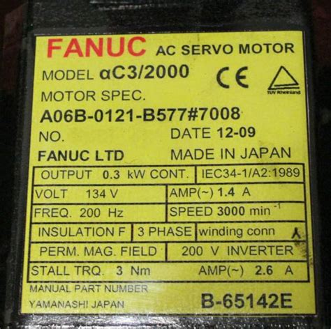 A B B Fanuc Ac Servo Motor Ac I Keyway V