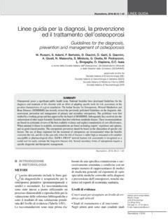 Linee Guida Per La Diagnosi La Prevenzione Ed Il Linee Guida Per