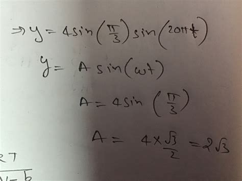 25 The Equation Of A Stationary Wave Is Represented By Y 4 Sin Pi X