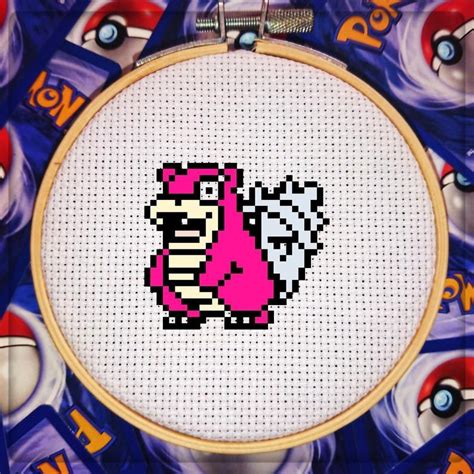 Pok Mon Slowbro Bit Pixel Cross Stitch Pattern Pdf Etsy Uk