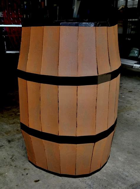 My Wooden Whiskey Barrel Made From One Cardboard Box I Followed The