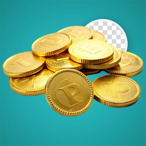 Premium Psd Stack Of Golden Coins 3d Rendering Isolated