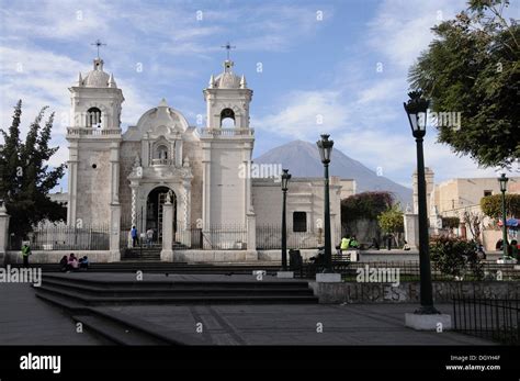 Church Of Santa Marta Plaza Espana Square Arequipa Inca Settlement