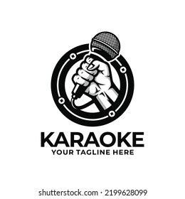 Karaoke Logo Design Vector Illustration Stock Vector Royalty Free