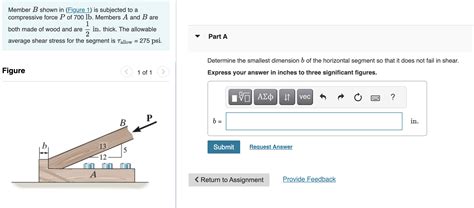 Solved Member B Shown In Figure Is Subjected To A Chegg