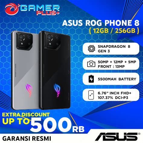 Jual Asus ROG Phone 8 Qualcomm Snapdragon 8 GEN 3 12GB 256GB Garansi