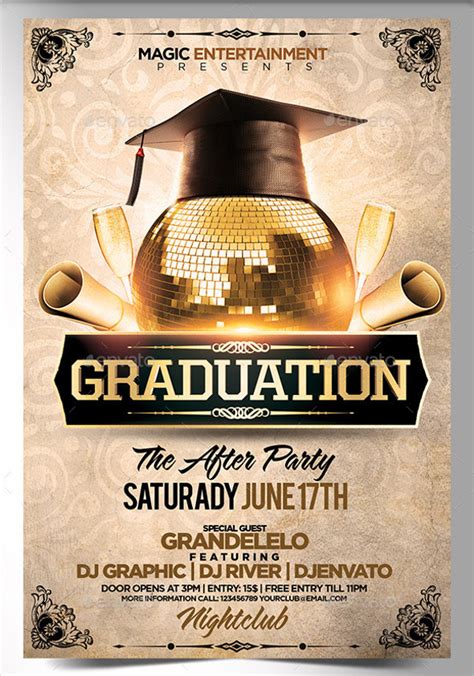 25 Graduation Party Flyer Templates Free And Premium Download