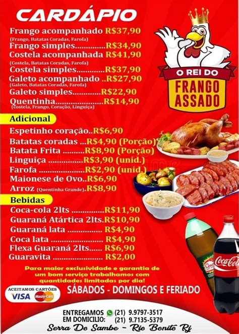 Menu Em O Rei Do Frango Assado Restaurante Rio Bonito