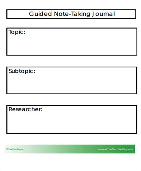 8 Guided Note Templates Samples Examples Format Download