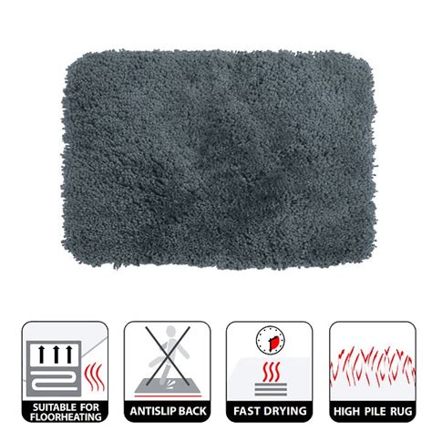 Spirella Tapis de bain Microfibre HIGHLAND 55x65cm Granit Bricomarché