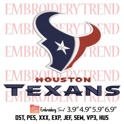 Houston Texans Football Embroidery Design Nfl Houston Texans