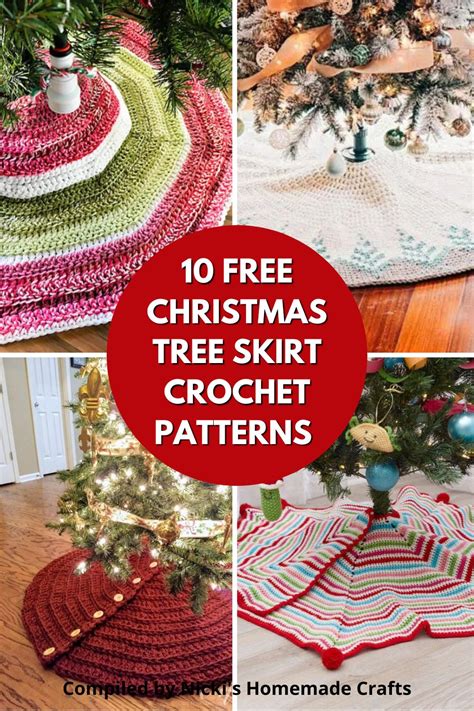 Most Beautiful Crochet Christmas Tree Skirt Patterns Nicki S