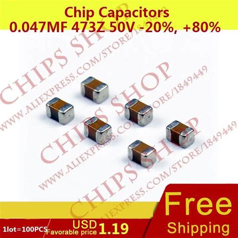 Lot Pcs Chip Capacitors Uf Z V Nf