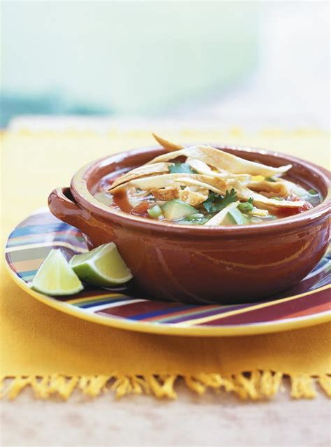 Soupe Mexicaine Au Poulet Et Aux Tortillas Ricardo