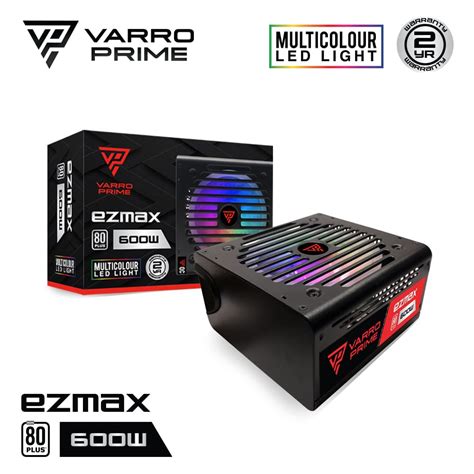 Jual PSU POWER SUPPLY VARRO EZMAX 600W RGB 80 Shopee Indonesia