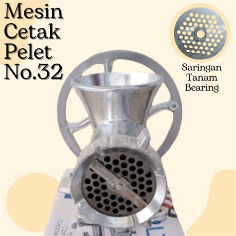 Jual Mesin Cetak Pelet No 32 Pisau Luar Mata 2 Saringan Tanam Bearing