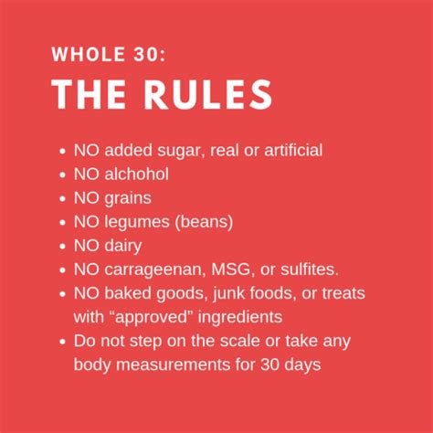 Whole 30 Rules Swipe File