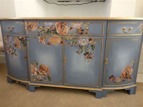 Blue Vintage Dresser Sideboard Drinks Cabinet Kitchen Cabinet - Etsy ...