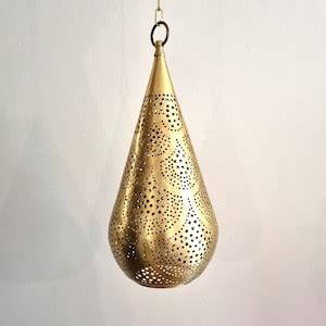 Moroccan Suspension Modern Brass Ceiling Lamp In The Shape Of Etsy