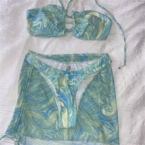 Shein Size Small Piece Bikini Set Mesh Skirt Depop