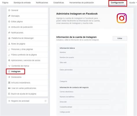 Cómo conectar tu Instagram a una página de Facebook