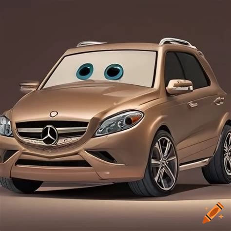 Pixar Style Animated Mercedes Benz Car