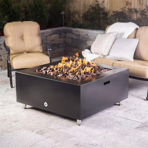 Lakeview Outdoor Designs 42 Inch Oil Rubbed Bronze Square Propane Fire Pit Bbqguys