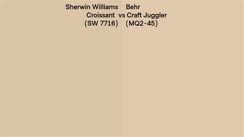 Sherwin Williams Croissant SW 7716 Vs Behr Craft Juggler MQ2 45