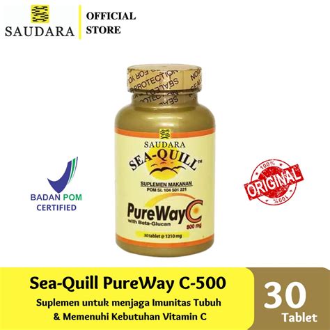 Jual Sea Quill Pureway C 500 Mg 30 Tablet Shopee Indonesia