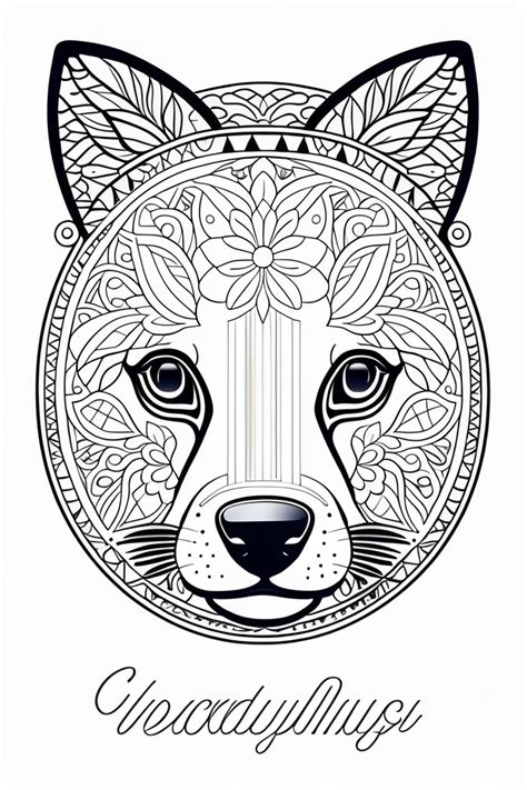 Lexica Coloring Page For Adults Bold Lines Dark Lines Mandala