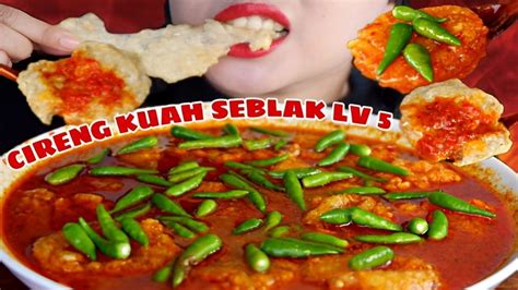 ASMR CIRENG KUAH SEBLAK JELETET LVL 5 TABUR CABE RAWIT YANG BANYAK