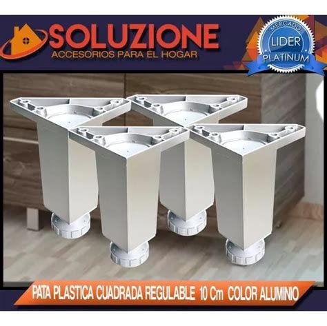 Pata Plastica Cuadrada Redonda Cm Regulable Altura Mueble En Venta