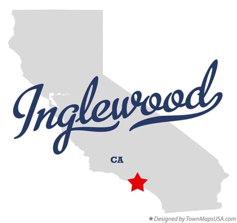 Map of Inglewood, CA, California