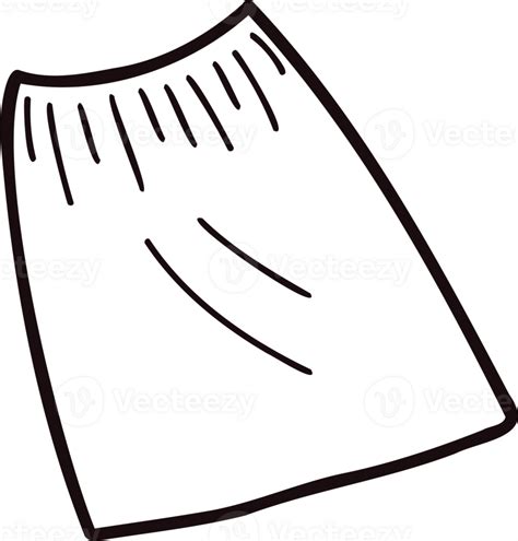 Hand Drawn Skirt For Women In Doodle Style 24206817 PNG