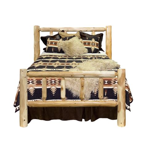 Log Bed Clear Creek Log Bed Frame Logheads Home Center Log Furniture