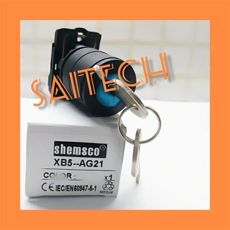 Jual Selector Switch Key Kunci 2 Posisi ON OFF Lock XB5 AG21 Shemsco