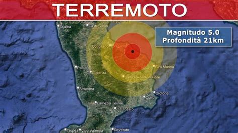 Terremoto CALABRIA Scossa Di Magnitudo 5 0 A Pietrapaola Tutti I