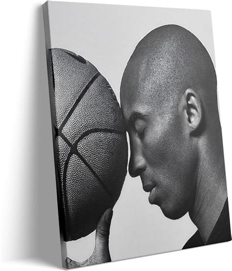 Amazon Kobe Bryant Canvas Wall Art Black And White Close Up With