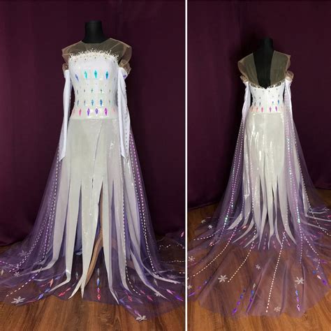 FROZEN 2 ELSA Show Yourself white cosplay adult dress | Etsy