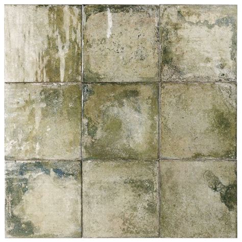 Angela Harris Dunmore Green 8x8 Polished Ceramic Wall Tile Green Tile